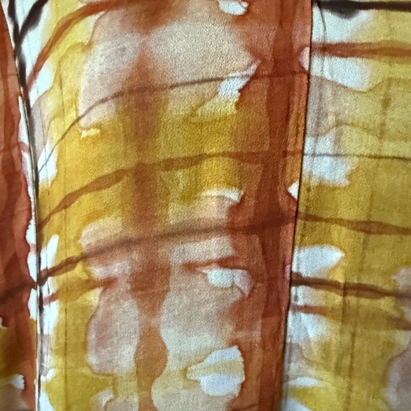 Zara Yellow and Brown Midi Dress (selling without accessories- Belt/necklace) - Picture 3 of 7